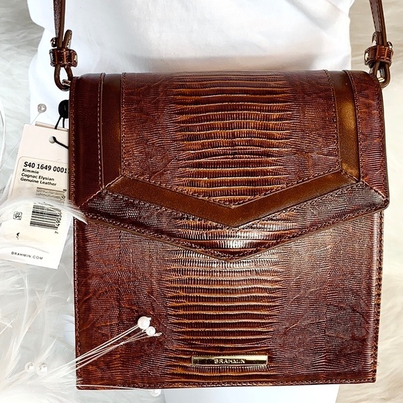 ๐New Brahmin ๐ Kimmie Cognac Elysian Crossbody - Picture 6 of 8